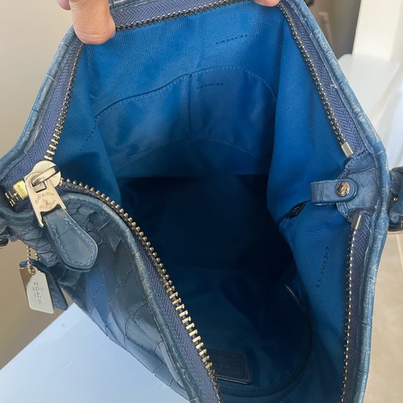 VINTAGE RARE COACH CROC EMBOSSED BUCKET LARGE BAG - Picture 8 of 12